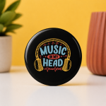 Pin Button Music In My Heart Size 75mm
